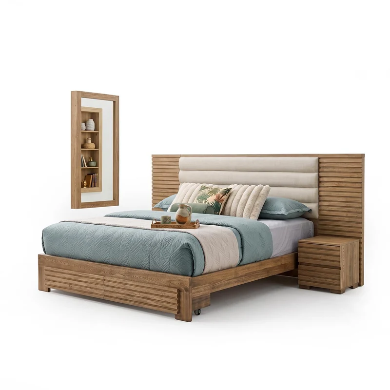 Alcoba King Misuri Eurolino Marfil, Natural