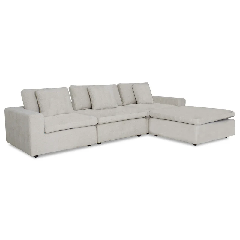 Juego de Sala Creta Velvet Impetu Beige Premium 3 Mts