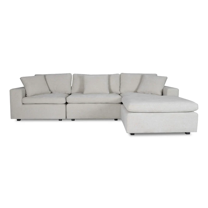 Juego de Sala Creta Velvet Impetu Beige Premium 3 Mts