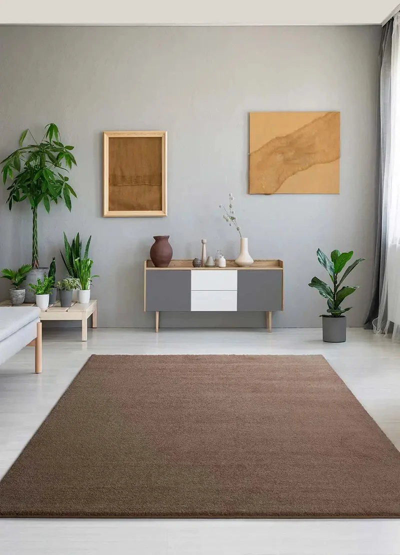 Montana plain rug in minimalist style, beige