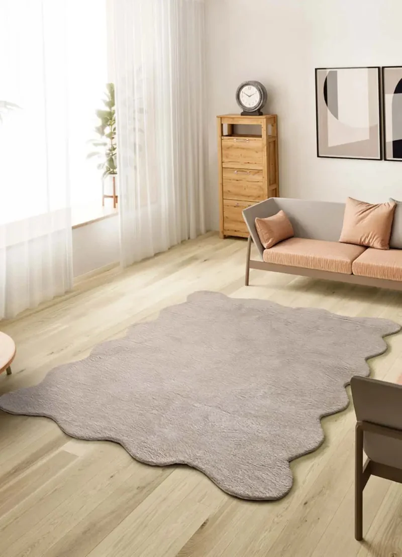 Plain Mellow rug in minimalist style and stone color