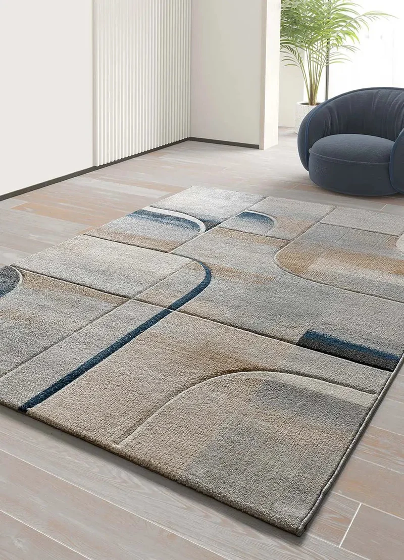 Abstract style Medel 40379 rug in blue