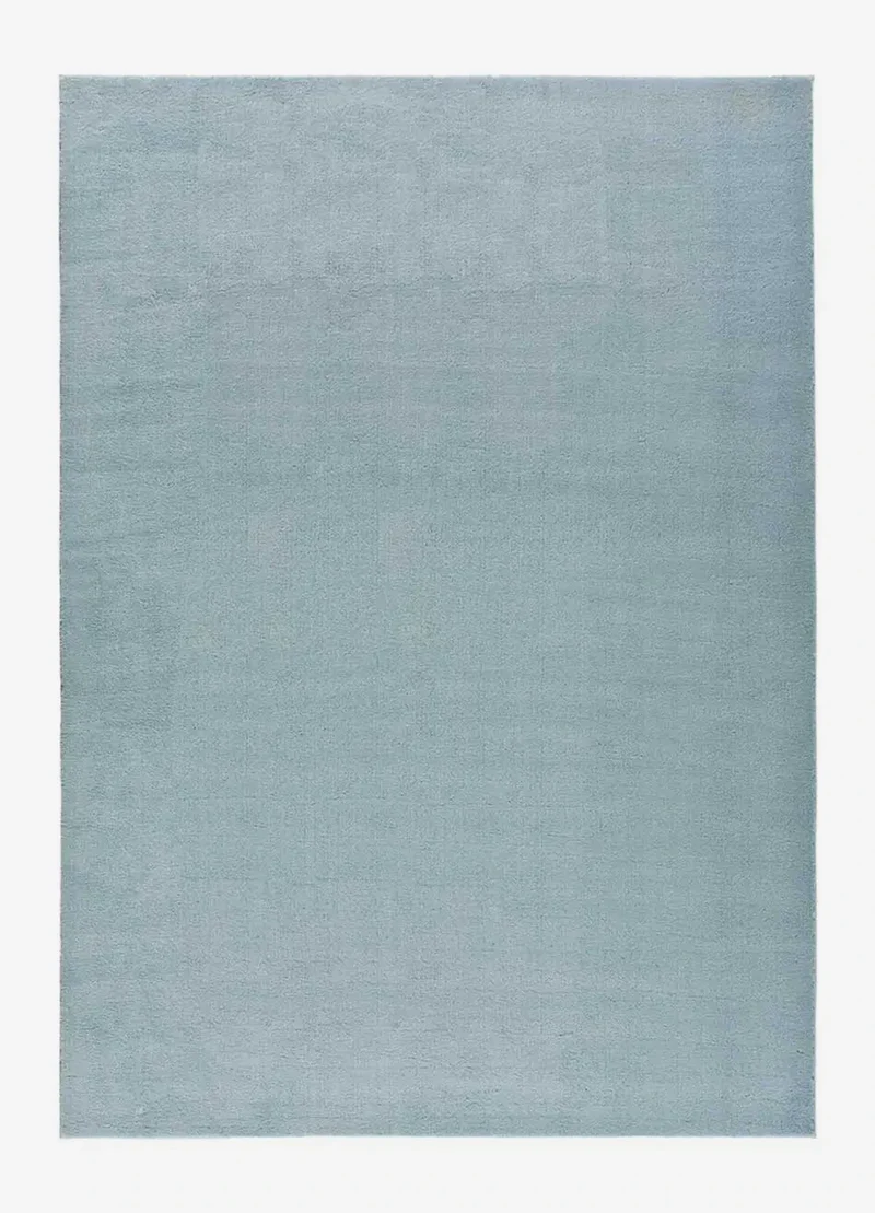 Loft plain rug in minimalist style, blue