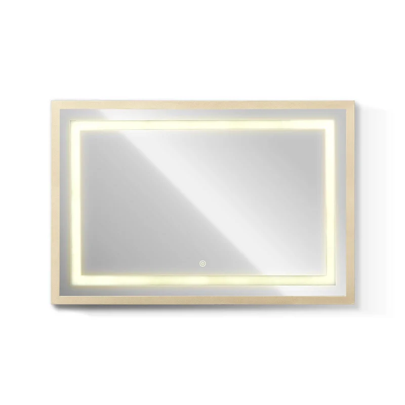 Marco Espejo Harrison Latte Rectangular Led.