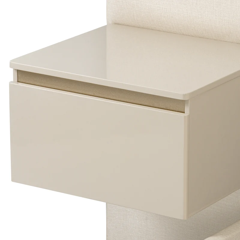 Combo Cama King Celestia Eurolino Perla, Champaña + Colchón King Infinit Pillow Top
