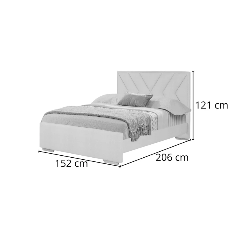 Combo Cama Doble Vallarta Eurolino Gris, Natural + Colchon Lexus Deluxe Pt + Nochero Broadway Natural Off White