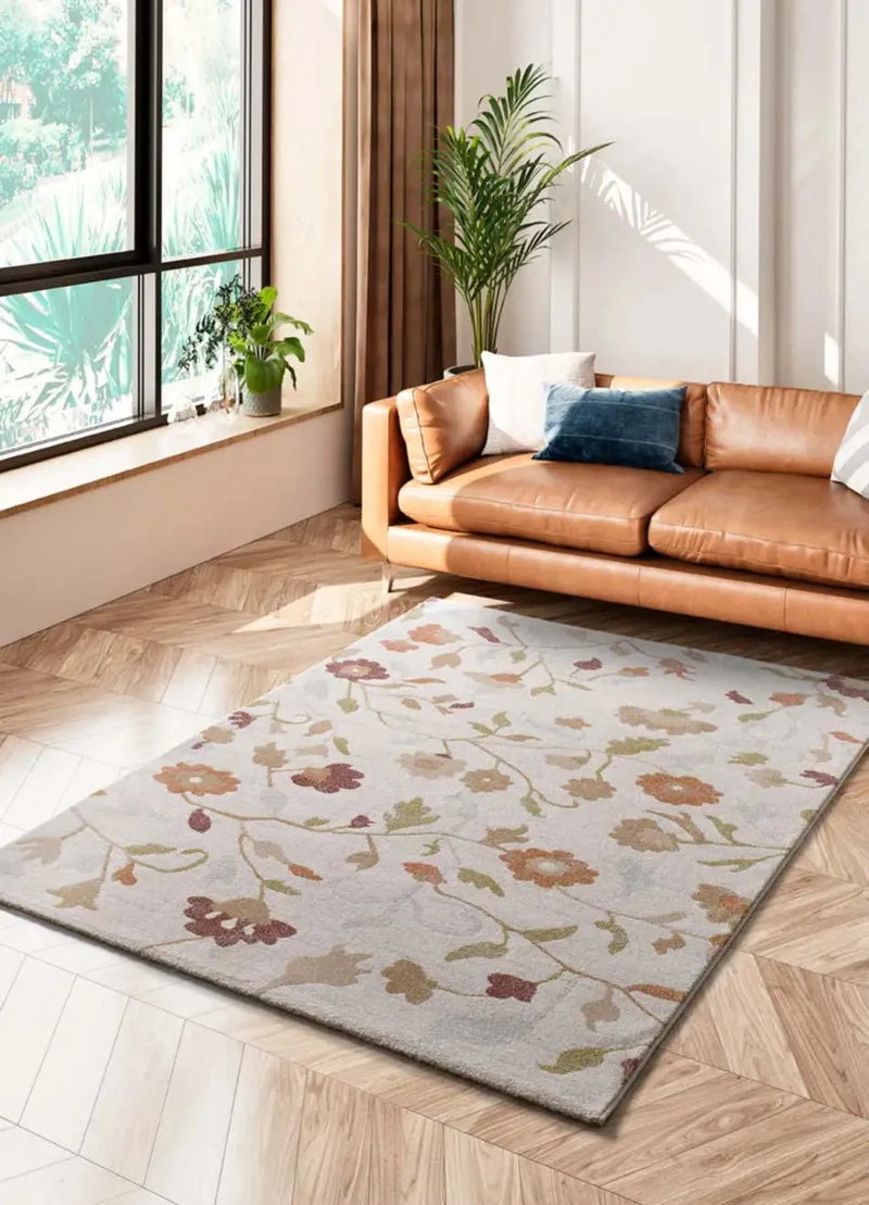 Tamaris 16807 rug in floral style, multicolour