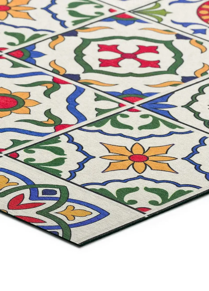 Sprinty Amalfi kitchen rug with bohemian print, multicolour
