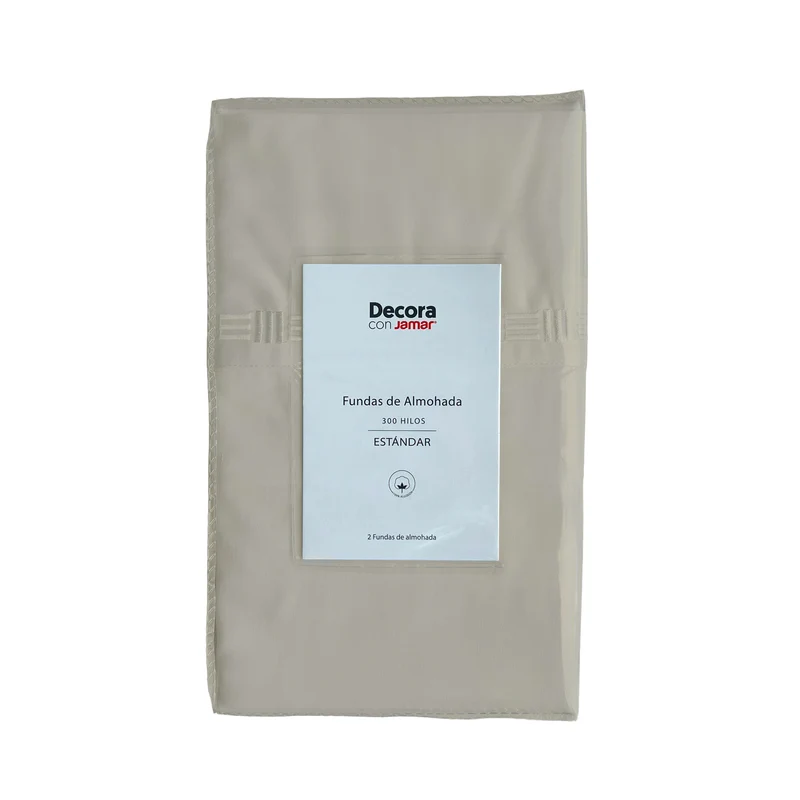 Funda Almohada Taupe 49X69Cm 100% Alg