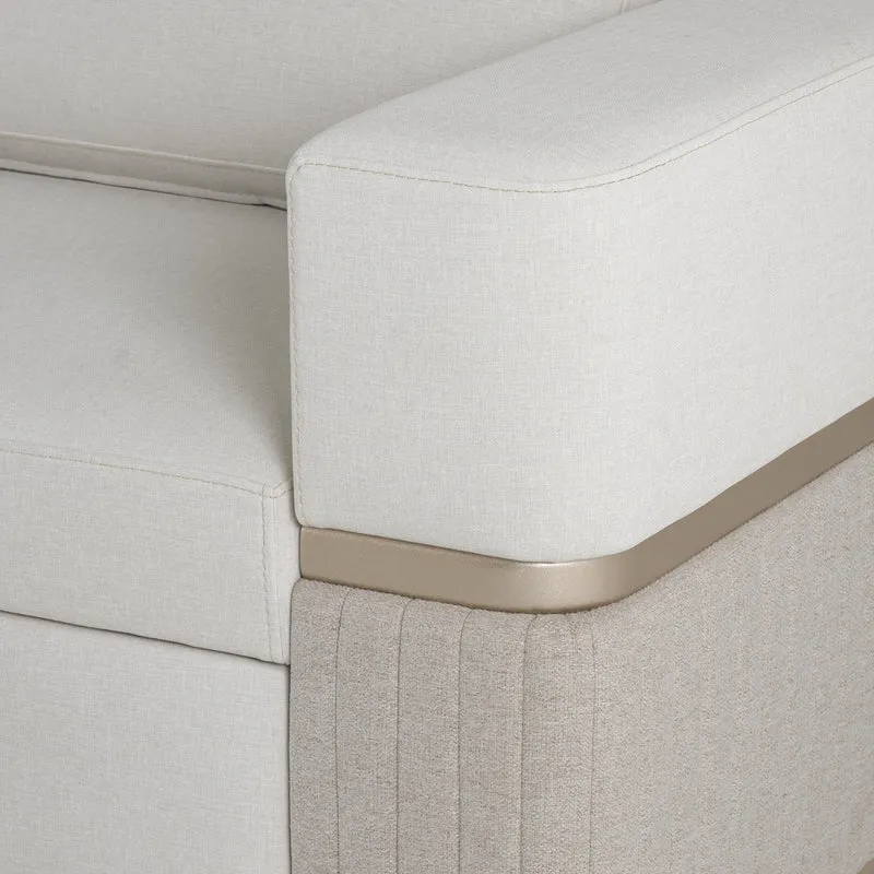 Sala Cama Dior Eurolino Blanco, Champaña Lado Izq Brazo Desmontable