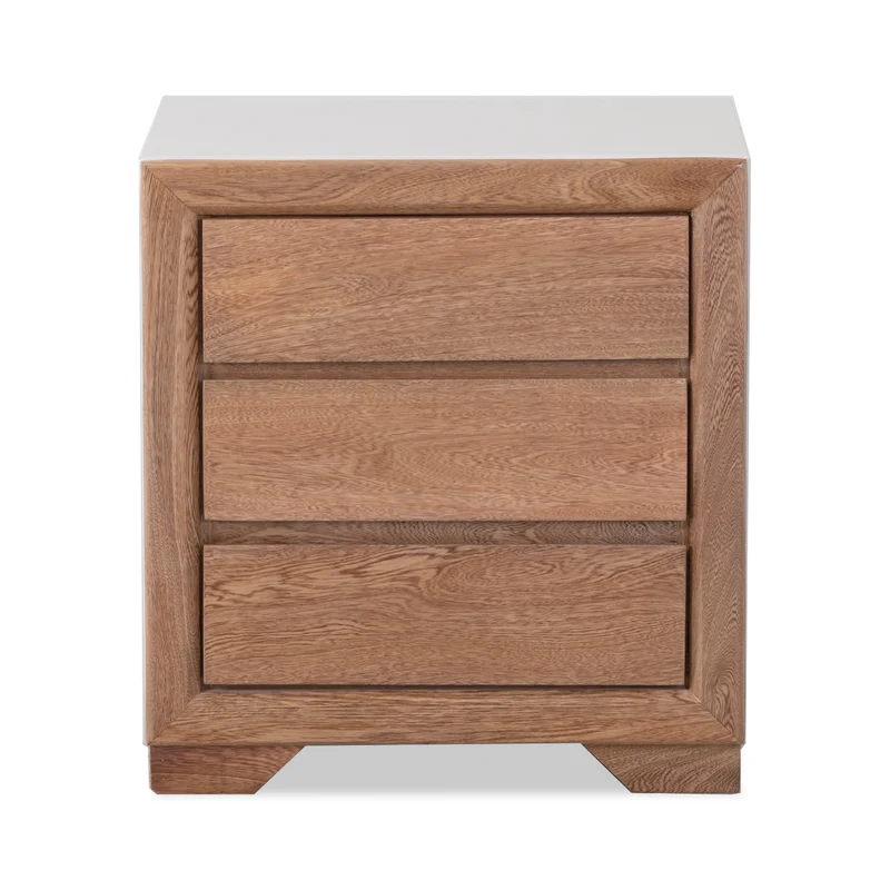 Mesa de Noche Marriot Natural, Off White