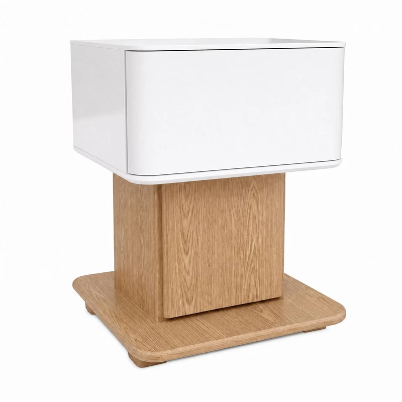 Mesa De Noche Porthos Natural Derecho