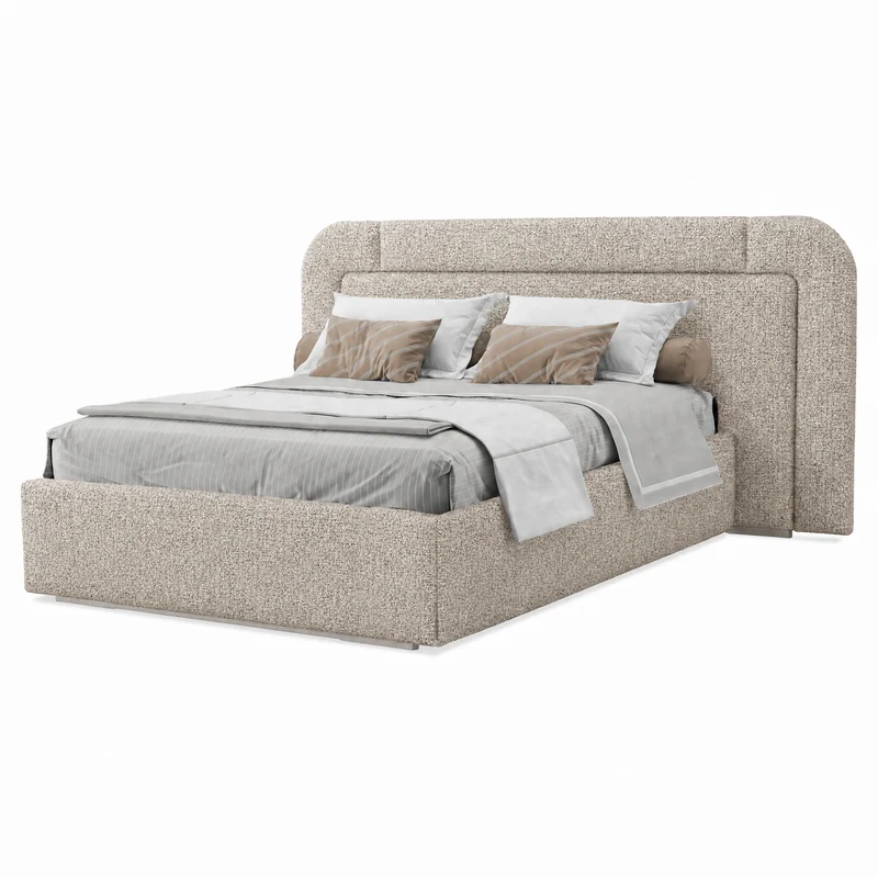 Cama Doble Porthos Dotty Mocca, Natural