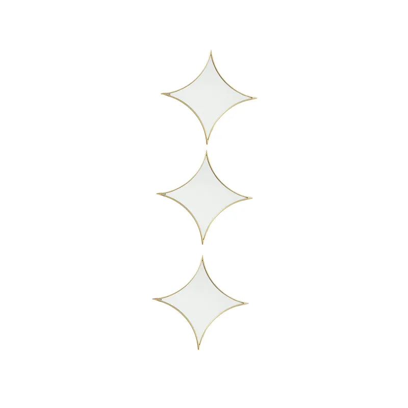 Espejo 25X25Cm Oro Setx3 Estrella Shine