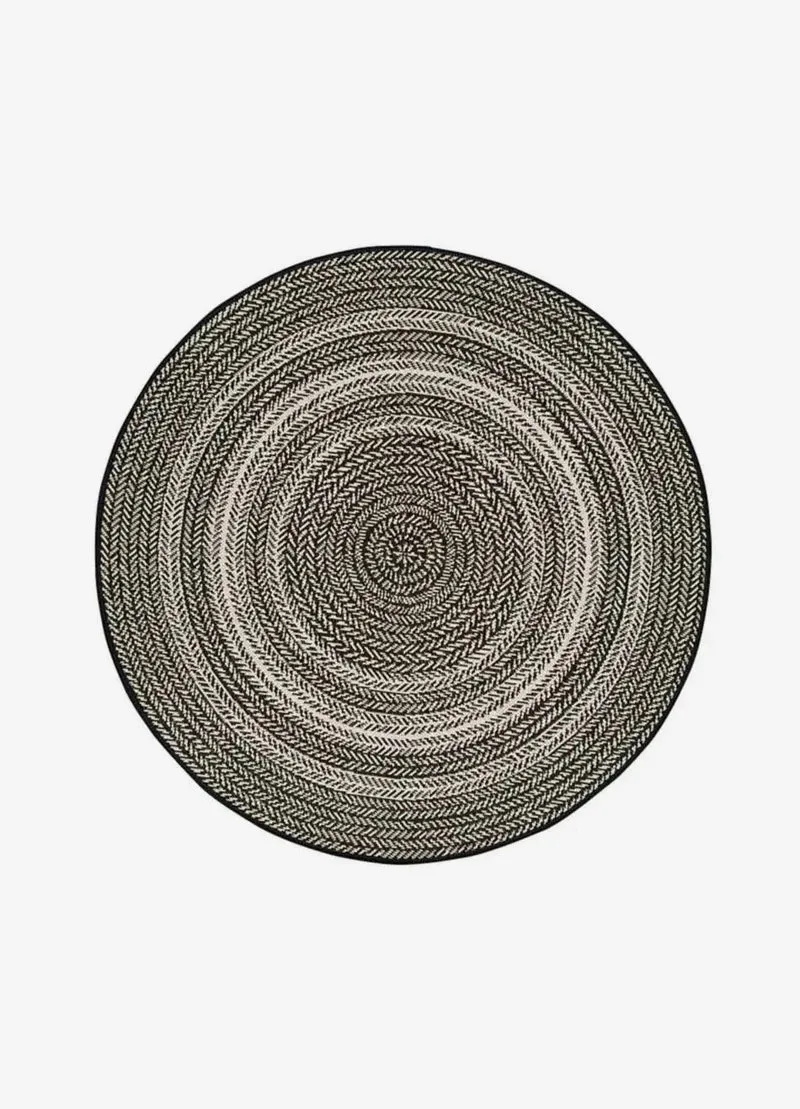 Silvana 48837 rug in geometric style, black