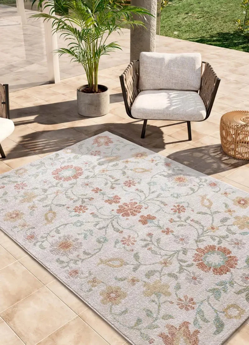 Samara 54578 rug in floral style, multicolour
