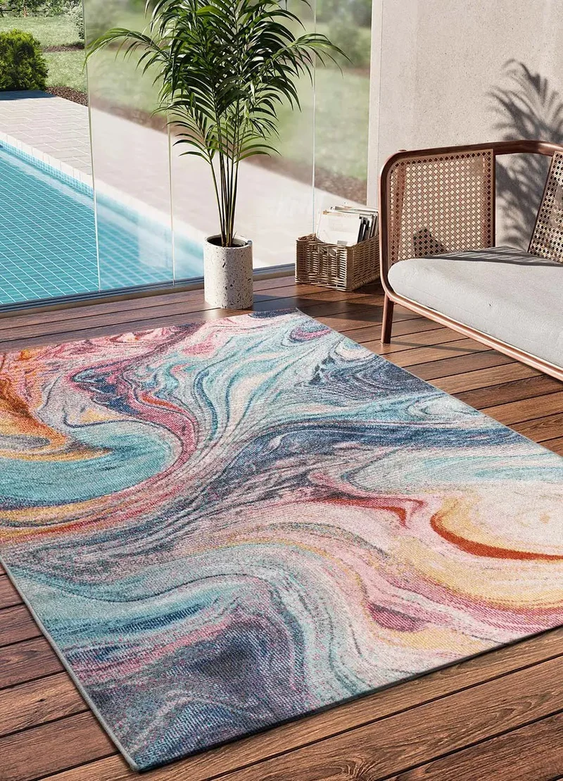 Samara 54572 rug in abstract style, multicolour