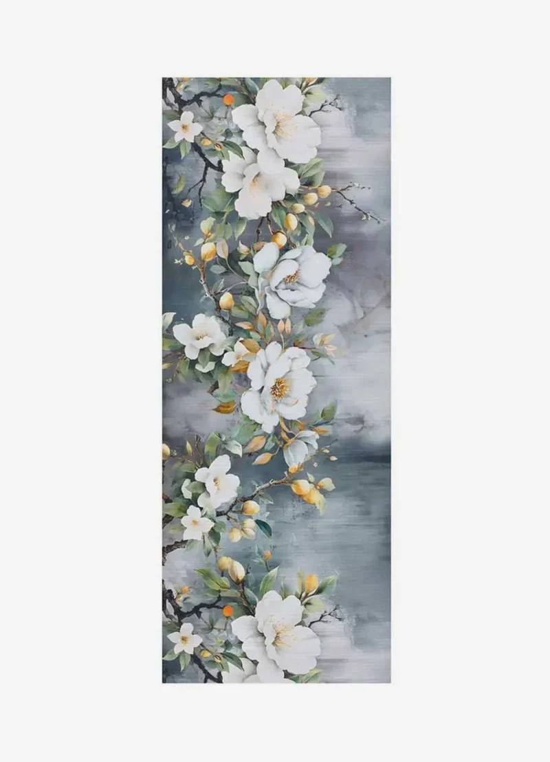 Ricci Sara kitchen rug with floral print, multicolour