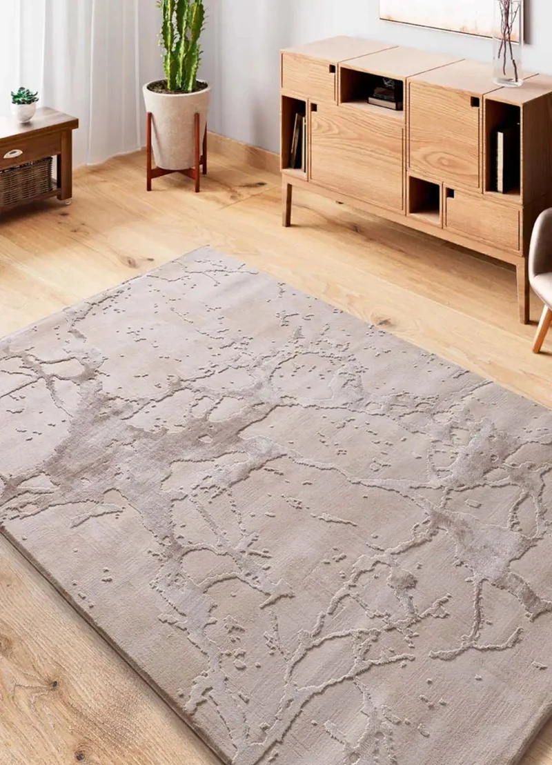 Oris 4208 rug in modern style with a marble effect, beige