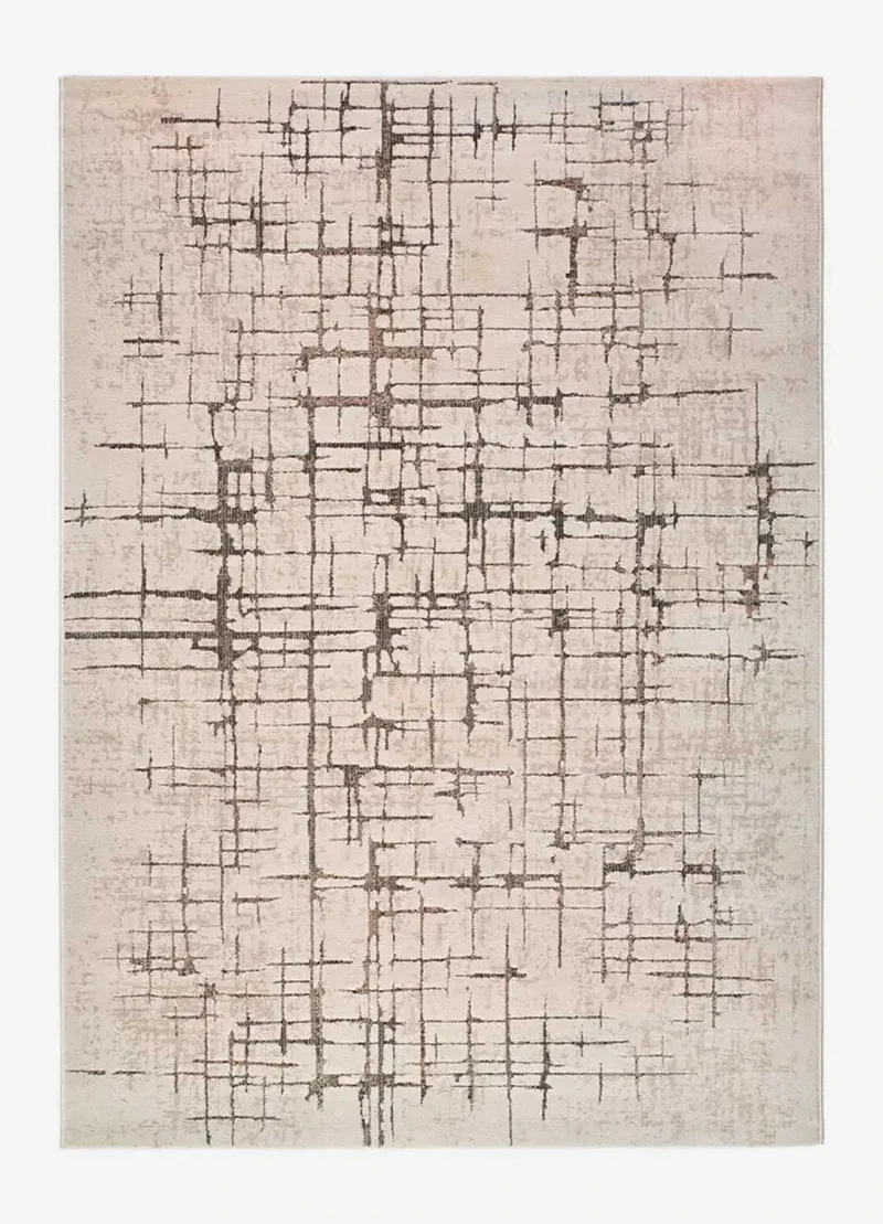 Ceres 28001 modern style rug in cream and brown