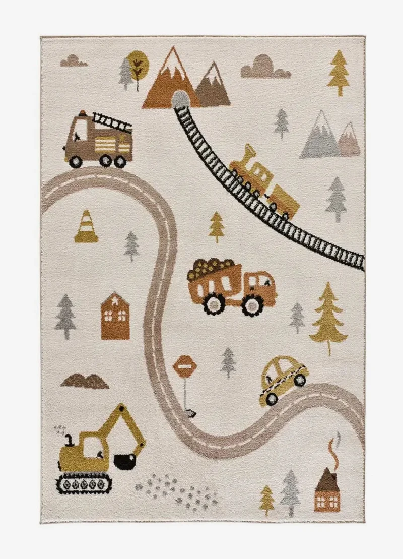 Kids' rug Beats 40266 with cars and roads in multicolor