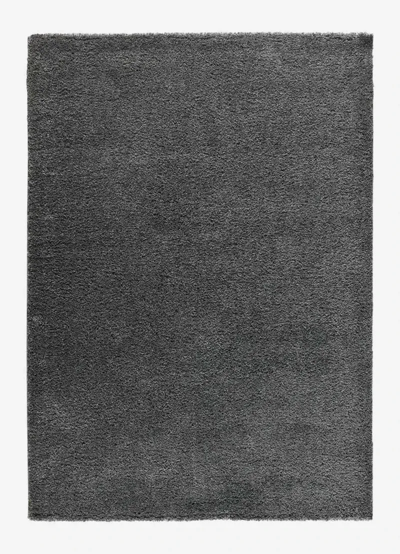 Atlas plain shaggy style rug in anthracite