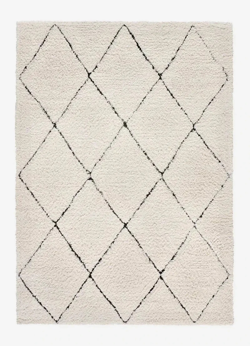 Atesa 80260 rug in Scandinavian shaggy style, cream