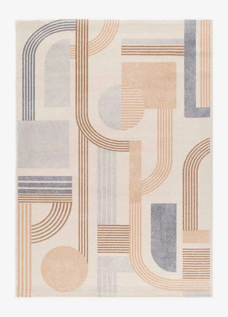 Astra 13014 geometric-style rug in beige