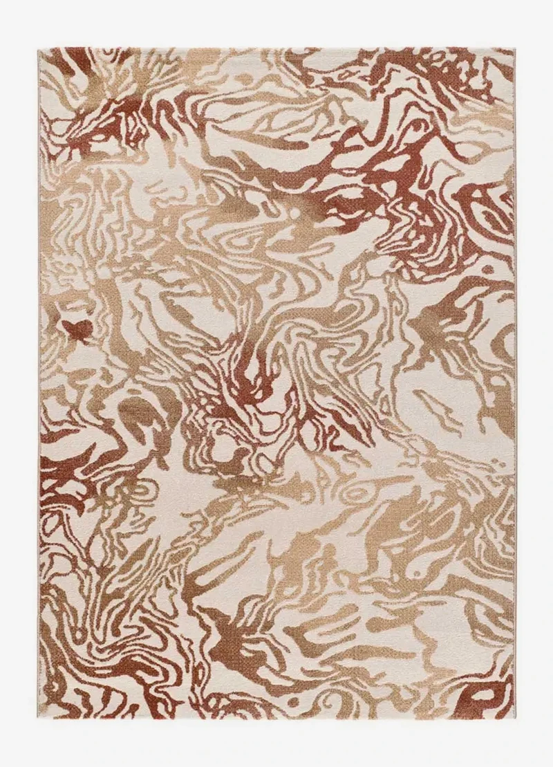 Astra 13004 abstract style rug in rust