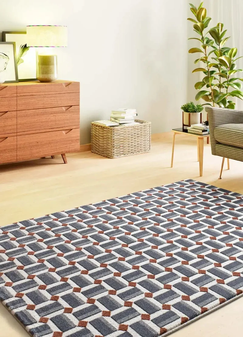 Amara 13000 geometric style rug in blue