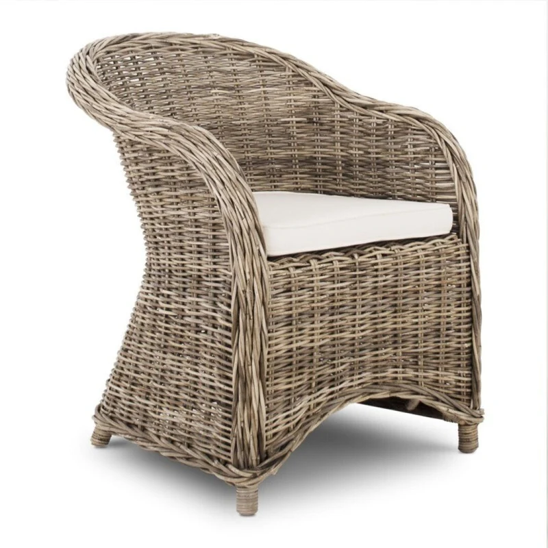 Amberes armchair in grey rattan