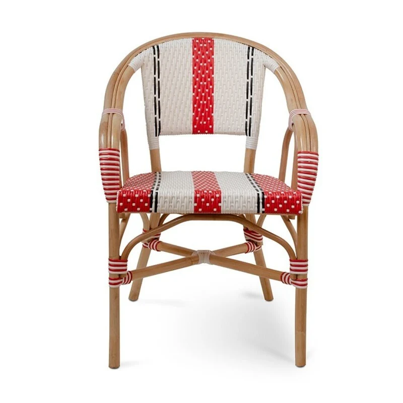 San Remo armchair in red rattan