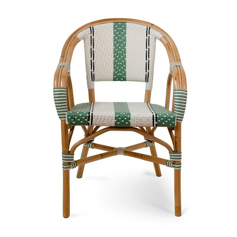 San Remo armchair in green rattan