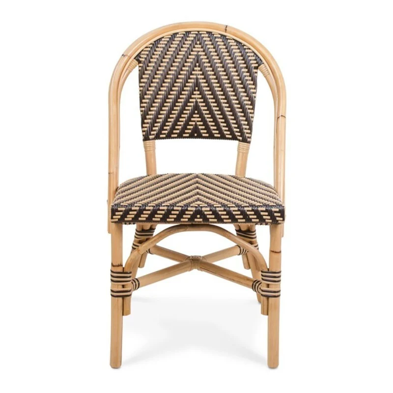 Nicole chair in brown and beige rattan