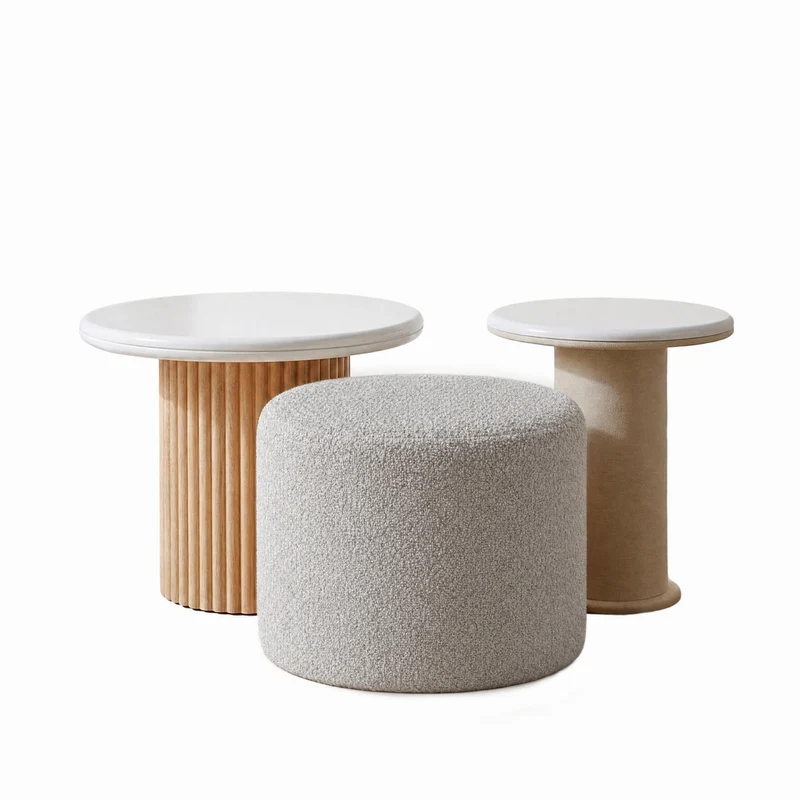 Puff Kaira Boucle Dotty Mocca