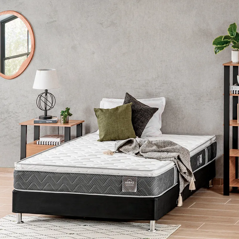 Combo Colchón Doble Berlin Pilow Top + Somier (Garantía 9 años) + 2 Almohadas