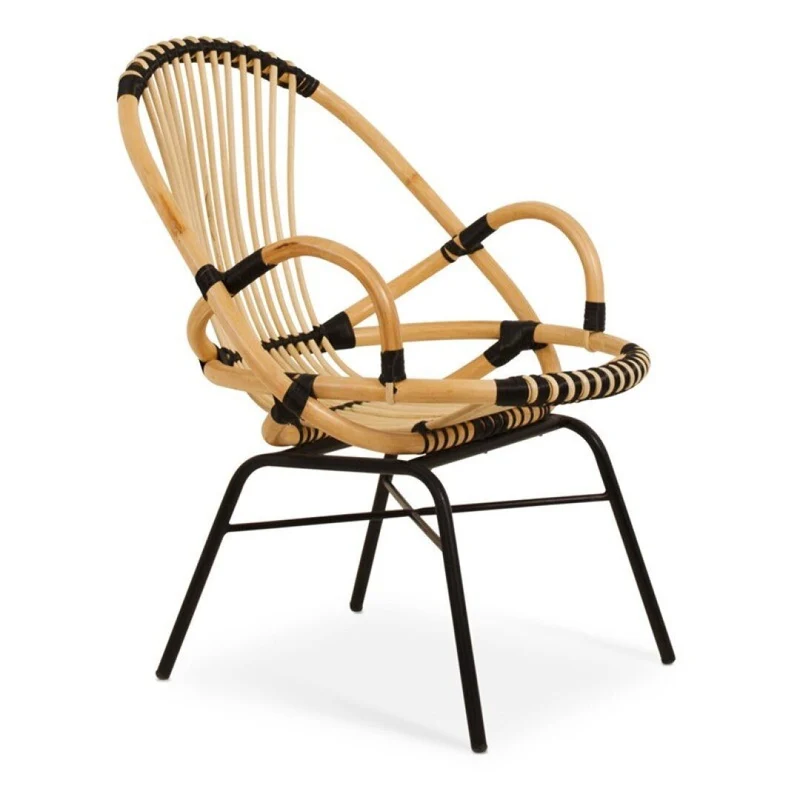 Menorca armchair in natural rattan