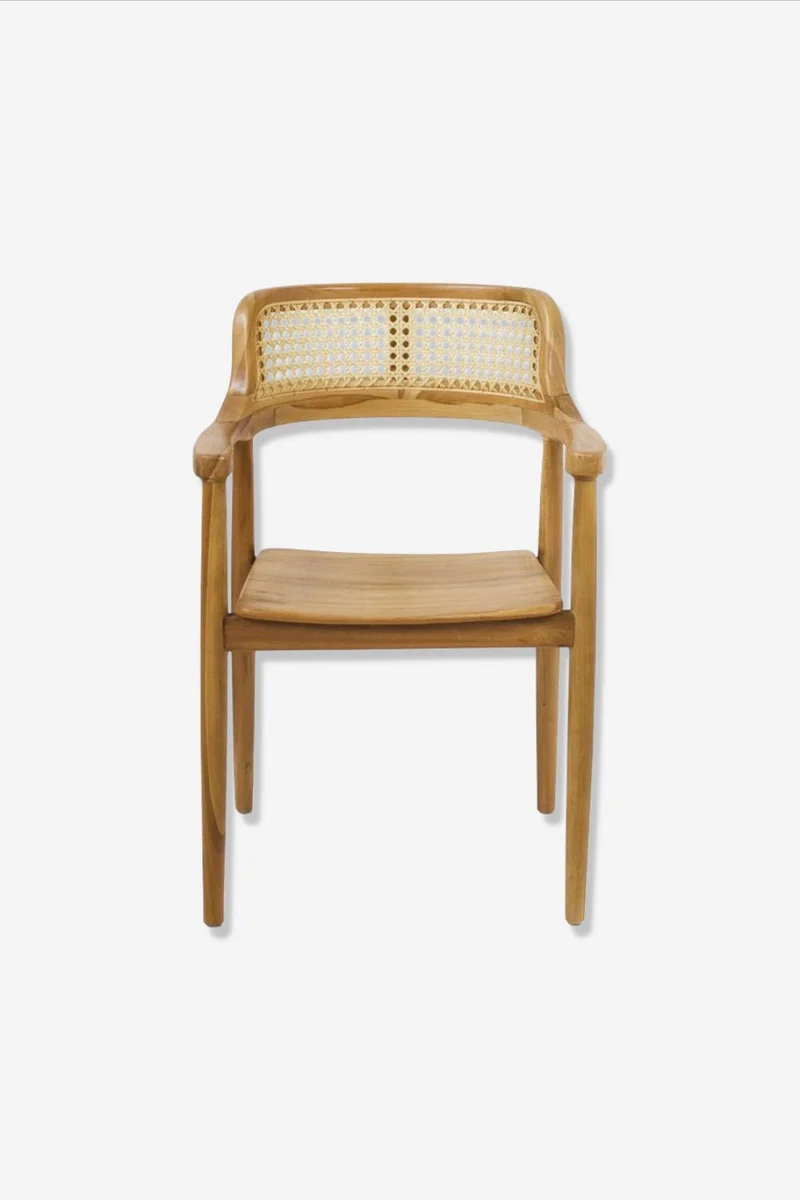 Tokio armchair in teak and synthetic fibre