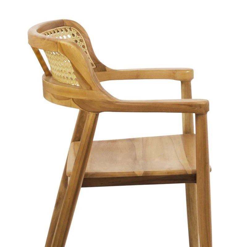 Tokio armchair in teak and synthetic fibre