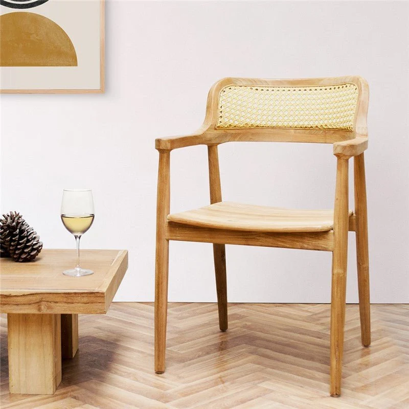 Tokio armchair in teak and synthetic fibre