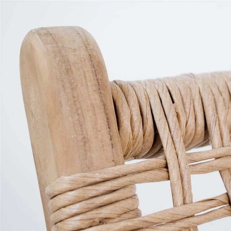Relax armchair in teak and synthetic fibre