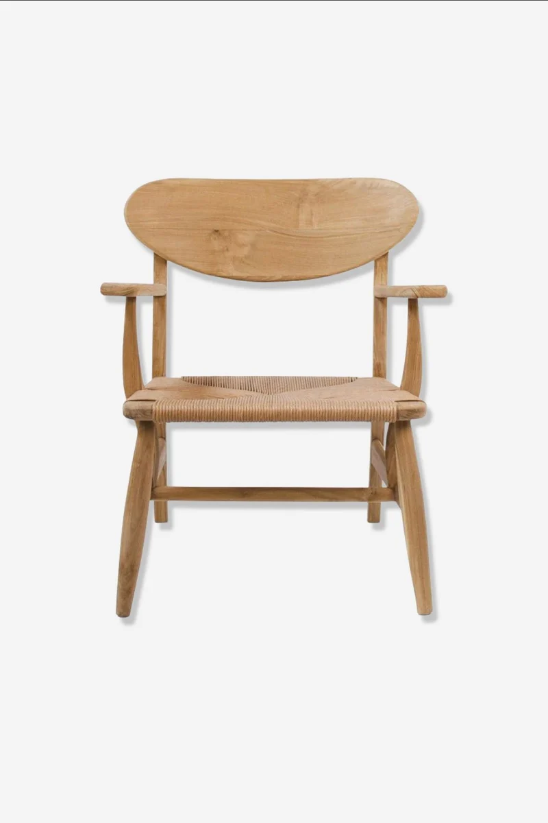 Copenhague armchair in teak and synthetic fibre