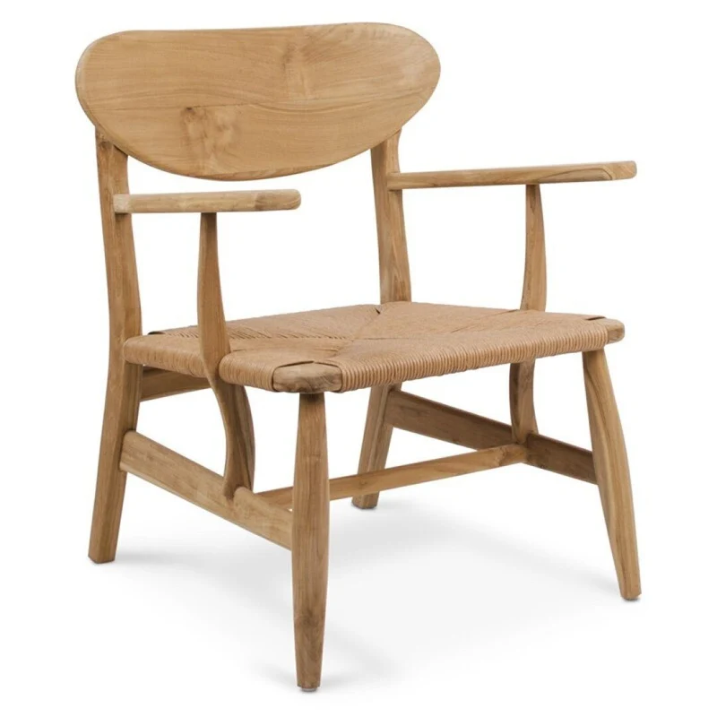 Copenhague armchair in teak and synthetic fibre