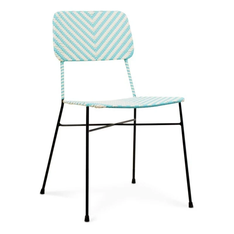 Aitana chair in turquoise synthetic rattan