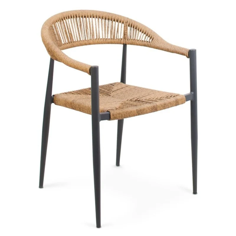 Mónaco aluminium armchair, grey
