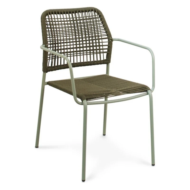 Lucca steel armchair, green