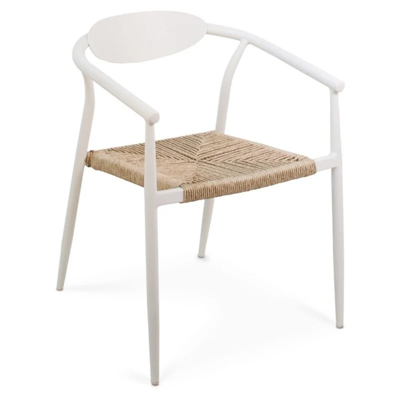 Ferrol aluminium armchair, white
