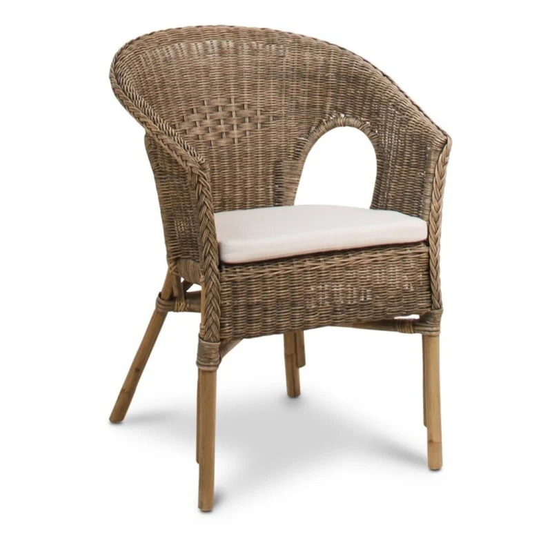 Sophie armchair in patinated rattan