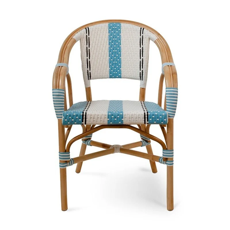 San Remo armchair in blue rattan
