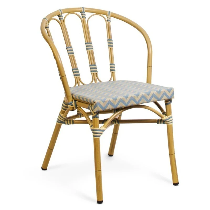 Siena chair, turquoise and white